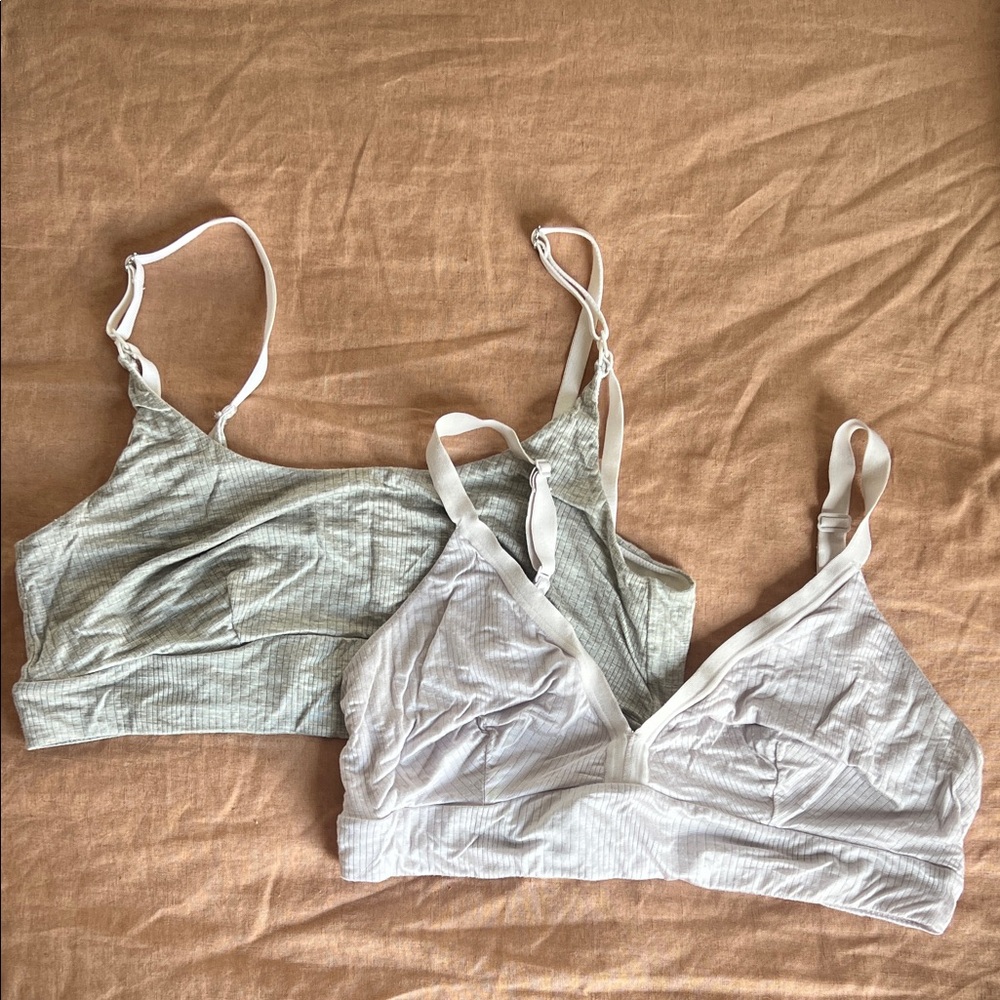 Bodily Ribbed Nursing Bralettes - Everything and Effortless Set
